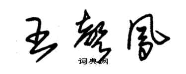 朱錫榮王聲鳳草書個性簽名怎么寫