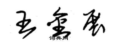 朱錫榮王金展草書個性簽名怎么寫