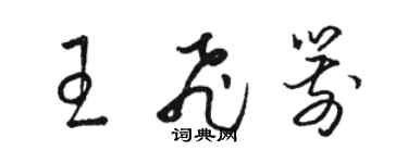 駱恆光王飛箭草書個性簽名怎么寫