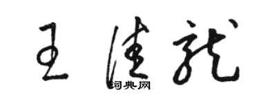 駱恆光王佳龍草書個性簽名怎么寫