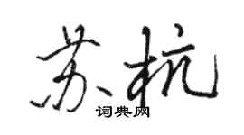 駱恆光蘇杭行書個性簽名怎么寫