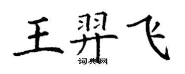 丁謙王羿飛楷書個性簽名怎么寫