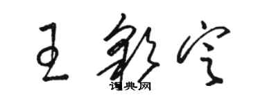 駱恆光王彩定草書個性簽名怎么寫