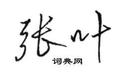 駱恆光張葉行書個性簽名怎么寫