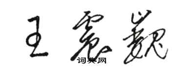 駱恆光王震巍草書個性簽名怎么寫