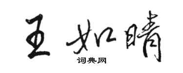 駱恆光王如晴行書個性簽名怎么寫