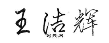 駱恆光王潔輝行書個性簽名怎么寫