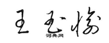 駱恆光王玉愉草書個性簽名怎么寫