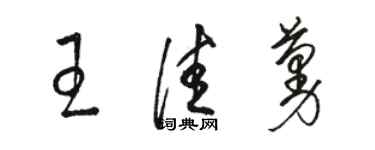 駱恆光王佳蔓草書個性簽名怎么寫