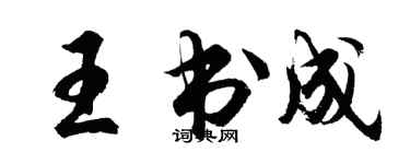 胡問遂王書成行書個性簽名怎么寫