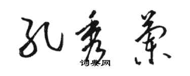 駱恆光孔秀蘭草書個性簽名怎么寫