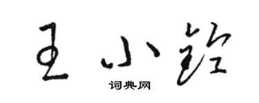 駱恆光王小鈴草書個性簽名怎么寫