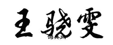 胡問遂王驍雯行書個性簽名怎么寫