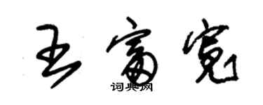 朱錫榮王富寬草書個性簽名怎么寫