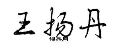 曾慶福王揚丹行書個性簽名怎么寫