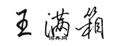 駱恆光王滿箱行書個性簽名怎么寫