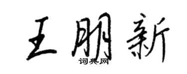 王正良王朋新行書個性簽名怎么寫