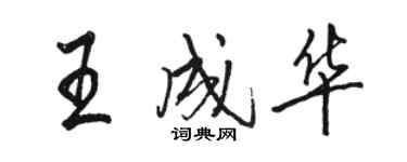 駱恆光王成華行書個性簽名怎么寫