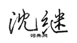 駱恆光沈繼行書個性簽名怎么寫
