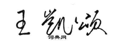 駱恆光王凱頌草書個性簽名怎么寫