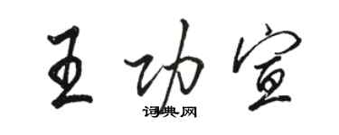 駱恆光王功宣行書個性簽名怎么寫