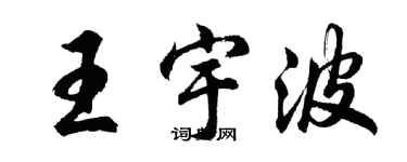 胡問遂王宇波行書個性簽名怎么寫