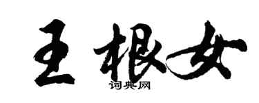 胡問遂王根女行書個性簽名怎么寫