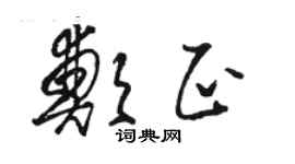 駱恆光鄭正草書個性簽名怎么寫