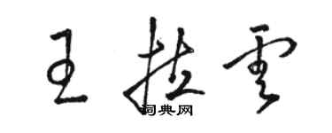 駱恆光王拉雲草書個性簽名怎么寫