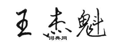 駱恆光王傑魁行書個性簽名怎么寫