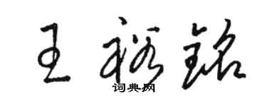 駱恆光王裕銘草書個性簽名怎么寫