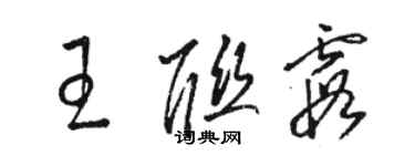 駱恆光王聯霞草書個性簽名怎么寫