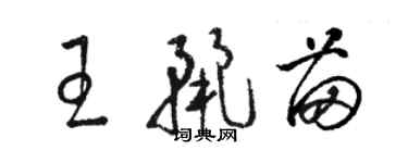 駱恆光王麗苗草書個性簽名怎么寫