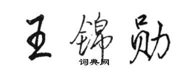 駱恆光王錦勛行書個性簽名怎么寫