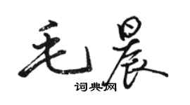 駱恆光毛晨行書個性簽名怎么寫