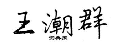 曾慶福王潮群行書個性簽名怎么寫