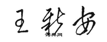 駱恆光王新安草書個性簽名怎么寫