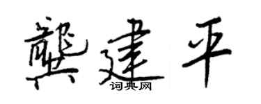 王正良龔建平行書個性簽名怎么寫