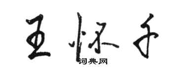 駱恆光王懷千行書個性簽名怎么寫