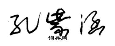 朱錫榮孔紫涵草書個性簽名怎么寫