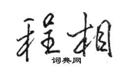 駱恆光程相行書個性簽名怎么寫