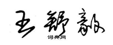 朱錫榮王舒毅草書個性簽名怎么寫