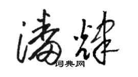 駱恆光潘輝草書個性簽名怎么寫