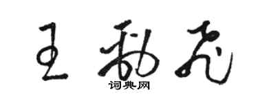 駱恆光王勁飛草書個性簽名怎么寫
