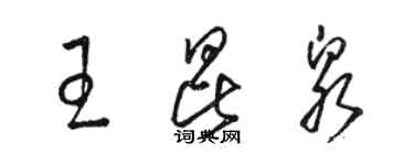 駱恆光王昆泉草書個性簽名怎么寫