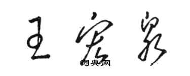 駱恆光王宏泉草書個性簽名怎么寫