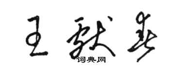 駱恆光王獻春草書個性簽名怎么寫