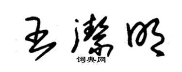 朱錫榮王潔明草書個性簽名怎么寫