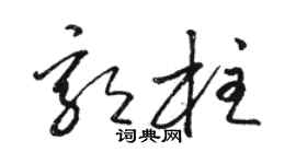 駱恆光郭柱草書個性簽名怎么寫