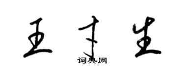 梁錦英王才生草書個性簽名怎么寫